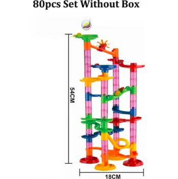 Kuličková dráha Čína Dětská vysoká kuličková dráha Varianta: 80 dílků - bez boxu