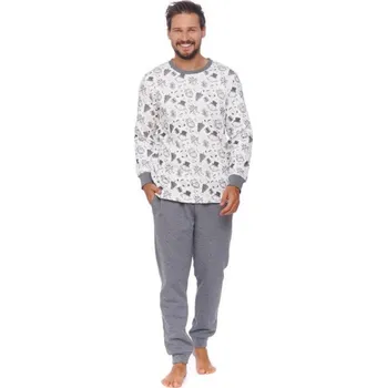 Pánské pyžamo Dn Nightwear Snowman bílé