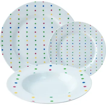 Talíř Benetton Design Colored Dots House Benetton BE-0246 18 ks