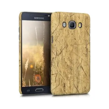 Pevné pouzdro s designem letité dřevo pro Samsung Galaxy J5 (2016) - světle hnědá