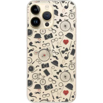 Pouzdro na mobilní telefon Odolné silikonové pouzdro iSaprio - Vintage Pattern 01 - black - iPhone 14 Pro Max