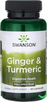 Přírodní produkt Swanson Ginger & Turmeric 60 cps.