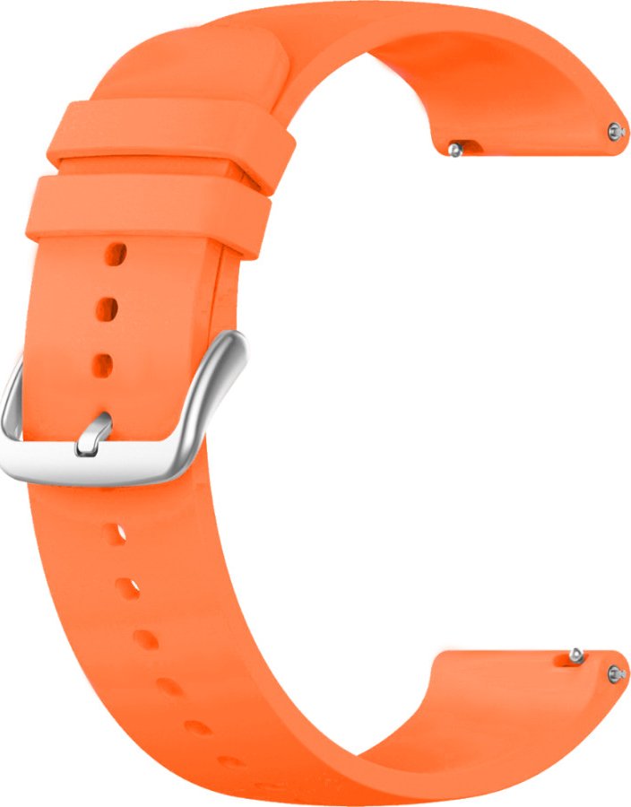 Silikonový řemínek na hodinky 20 mm oranžový