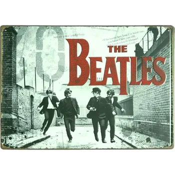 Plechová cedule Plechová retro tabule The Beatles 40x30cm (nostalgická reklama legendární hudební skupiny - 40x30 cm)