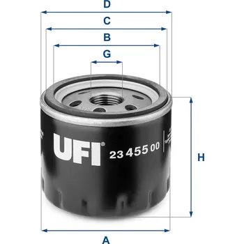 Filtr do auta Olejový filtr UFI 23.455.00