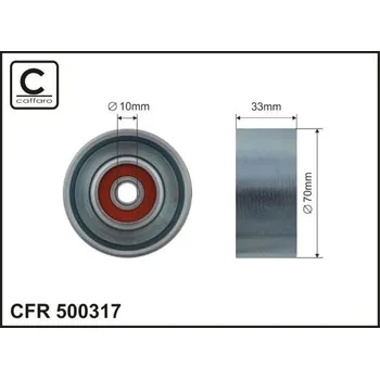 Auto-moto Vratná/vodicí kladka, klínový žebrový řemen CAFFARO 500317