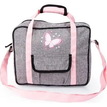 Doplněk pro panenku Bayer Přebalovací taška pro panenky růžová/šedá