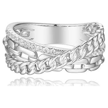 Prsten Prsten SILVERINO se zirkony 8491-52