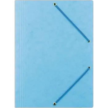 Desky papírové A4, 250, bez klop, s gumičkou, prešpán, modrá
