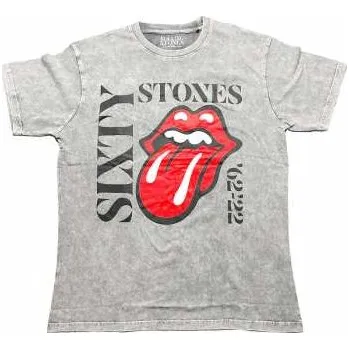Pánské tričko Merch The Rolling Stones: The Rolling Stones Unisex T-shirt: Sixty Vertical (dye-wash) (large) L