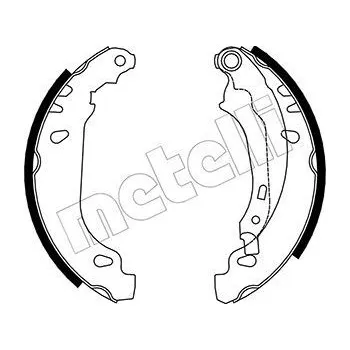 Brzdový systém Sada brzdových čelistí METELLI 53-0328