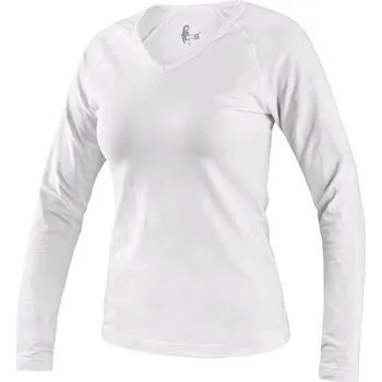 Canis CXS Tričko CXS MARY, dámské, výstřih do V, dlouhý rukáv 162012110094 L Bílá