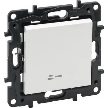 vypínač NILOÉ STEP SPÍNAČ Č.1 PODSVĚTLENÝ BÍLÁ LEGRAND 863111