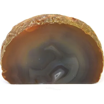 Přírodní kámen Geoda achát s oranžovým okrajem 286g