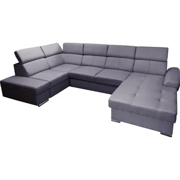 Pohovka Rohová rozkládací pohovka s lenoškou Colt II tmavě šedá