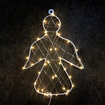 Vánoční dekorace ACA DECOR LED Vánoční andílek do okna, teplá bílá