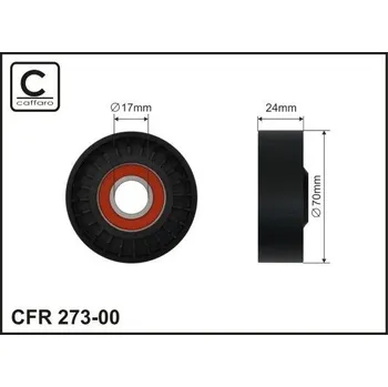 Napínací kladka, žebrovaný klínovy řemen CAFFARO 273-00