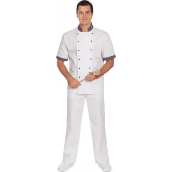 Gastro oděv Rondon dvouřadý pánský, krátký rukáv Barva: Černá, Obvod hrudi: 48 | 94-98 cm