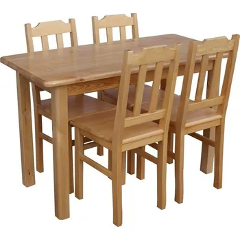 Jídelní stůl Jídelní set NATURAL z masivu odstín olše Barevné provedení: Olše