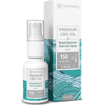 Přírodní produkt Harmony CBD olej ve spreji 150 mg, 15 ml, Máta