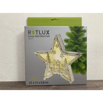 Vánoce vánoční dekorace Hvězda, Srny 6 LED Retlux RXL 321