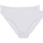 DIM COTTON BIO MINISLIP 2x - Dámské bavlněné kalhotky 2 ks - DI004D97 bílá XL