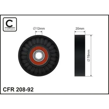 Vratná/vodicí kladka, klínový žebrový řemen CAFFARO 208-92