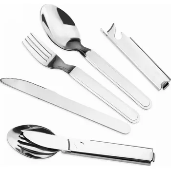 Perfect Home Turistický příbor 4 v 1 (kovové pouzdro) Chromovaná ocel
