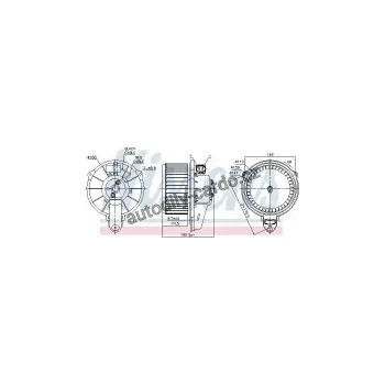 Chladič motoru Vnitřní ventilátor NISSENS 87477