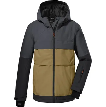 Dívčí oblečení Chlapecká zimní bunda Killtec 180 šedá/béžová 140