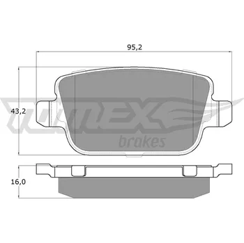 Brzdová destička Sada brzdových destiček, kotoučová brzda TOMEX Brakes TX 14-48