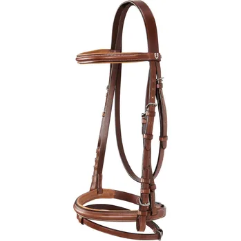 Věšák na sedlo a uzdečku EQUESTRO Uzdečka Stitched Equestro, cognac FULL