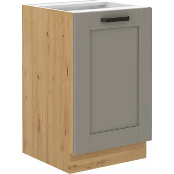 Kuchyňská skříňka Spodní dřezová skříňka LUNNA SVĚTLE ŠEDÁ / ARTISAN 50 ZL 1F BB