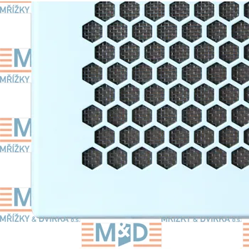 Větrací mřížka Větrací mřížka 190x190 mm HEXA bílá (190*190 mm bílá HEXA mřížka)