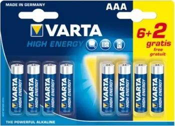 Článková baterie Varta High Energy AAA 4903SO 8 ks