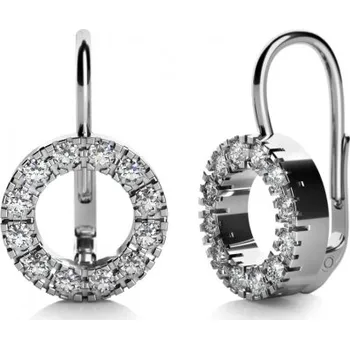 Náušnice Zlaté náušnice Sarah se zirkony Materiál šperku: Bílé zlato