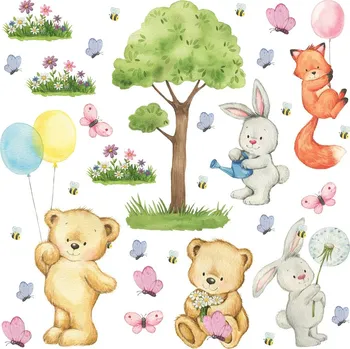 Samolepící dekorace Samolepicí dekorace Bear, 30 x 30 cm