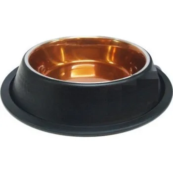 Miska pro psa JUKO Nerezová miska černá s měděným dnem Objem: 1,55l