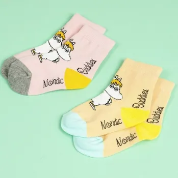 Dětské ponožky Moomin baby pink 2-pack 25-27, NordicBuddies Finsko 25-27