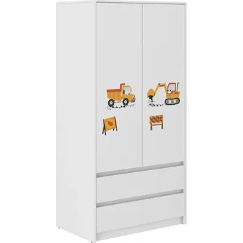 Dětská skříň Dětská šatní skříň pro malé stavaře 180x55x90 cm