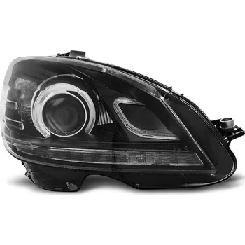 Přední světlomet TUNING-TEC Přední světla Mercedes Benz W204, C-classe 07-10 - černá DRL