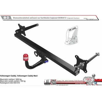Tažné zařízení Tažné zařízení VOLKSWAGEN Caddy Maxi 11/2020-> SV 003-510, SVC GROUP