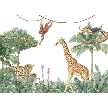 Fototapeta Vliesová fototapeta XXL Jungle White 360 x 254 cm, 4 díly