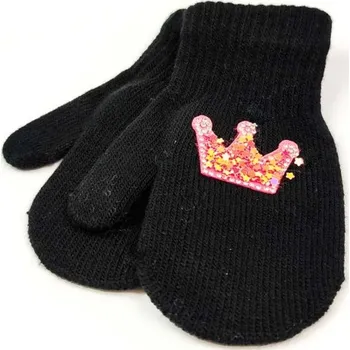 Rukavice Rukavice s KORUNKOU v černé barvě