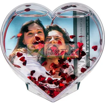 Žertovný předmět Fotorámeček plovoucí srdíčkové třpytky - MALÉ SRDCE