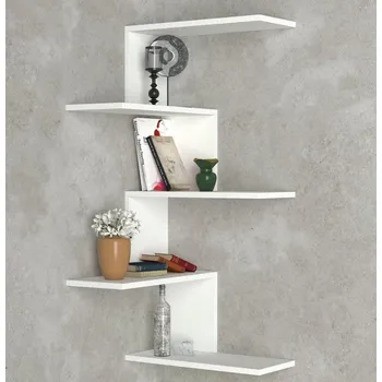 Hodiny Casarredo Rohový policový regál MILDURA bílá