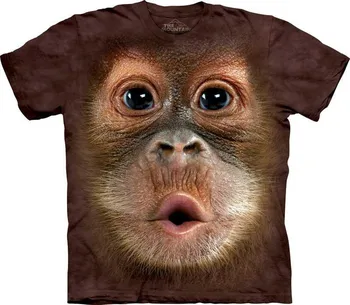 Pánské tričko The Mountain Big Face Baby Orangutan hnědé M
