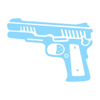 Polep vozidla SAMOLEPKA Revolver 003 levá (03 - světle modrá) NA AUTO, NÁLEPKA, FÓLIE, POLEP, TUNING, VLASTNÍ TEXT, TISK, AUTOSAMOLEPKY.cz, POLEPY, OBRÁZEK, LOGO, SAMOLEPKY