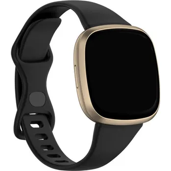 Příslušenství k chytrým hodinkám eses Silikonový řemínek pro Fitbit Versa 3 a 4, Sense 1 a 2 - Velikost L, černý