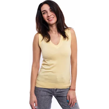 b.young dámská vesta s výstřihem do V žlutá Velikost: XS